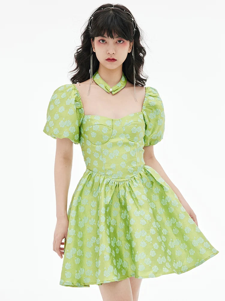 Removable Cheongsam Collar Square Neck Princess Dress Dress- Dream Outfits