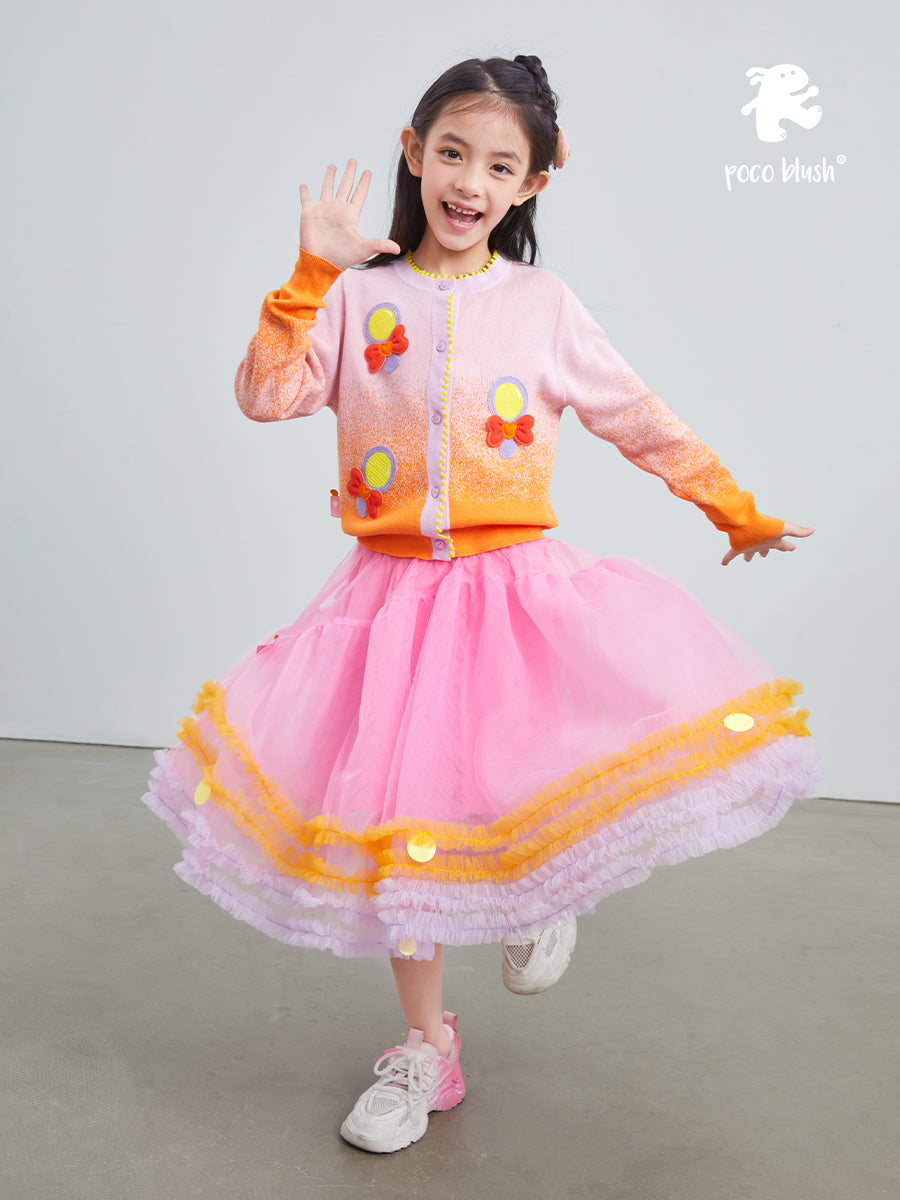 pocoblush Original Design Dreamy Tulle Half Skirt, 2024 Spring/Summer Collection for Girls, Princess Mesh Skirt