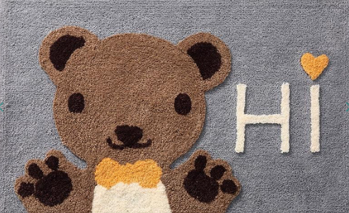 Cozy Bear Hug:  Kawaii Brown Paw Bear Bathroom Mat Collection