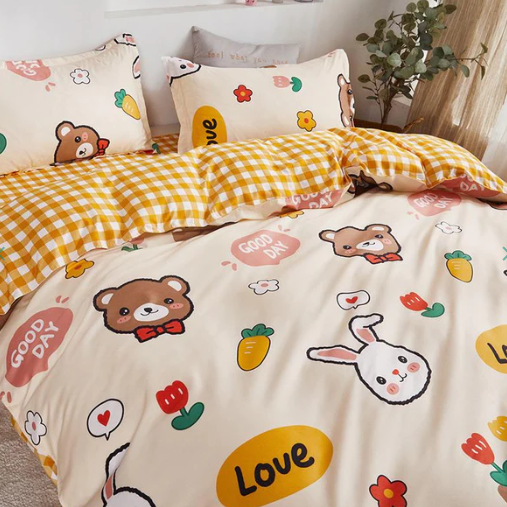 Adorable Bunny Print Bedding Set