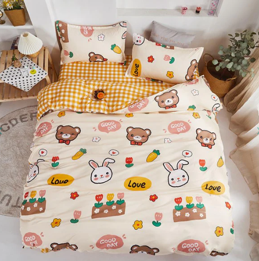 Adorable Bunny Print Bedding Set