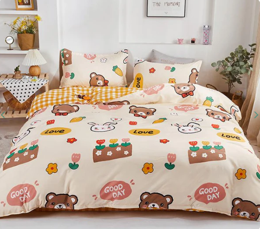 Adorable Bunny Print Bedding Set