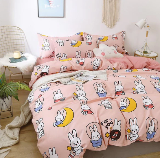 Adorable Bunny Print Bedding Set