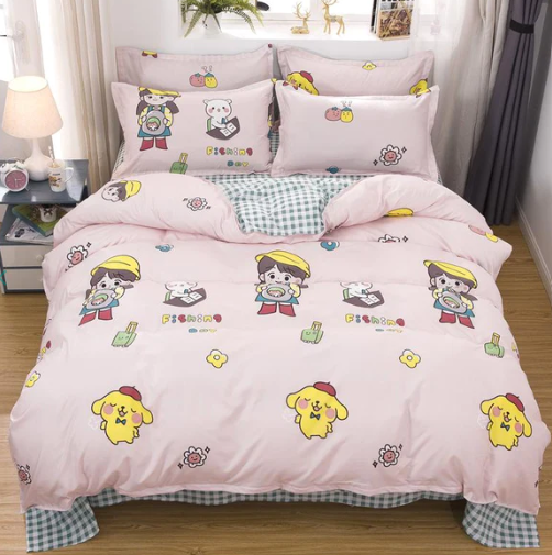 Girl on a Fishing Day Out Bedding Set