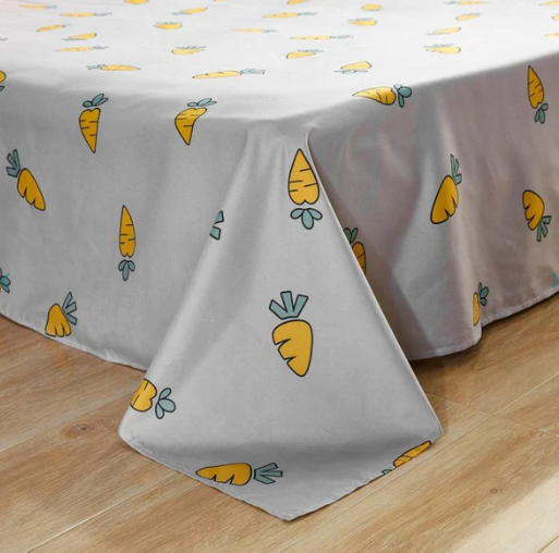 Happy Everyday Cute Bunny and Sweet Carrot Bedding Set