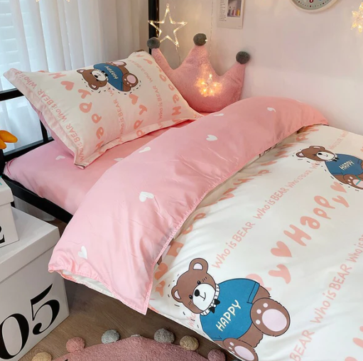 Bunny Loves Japanese Strawberries Bedding Set