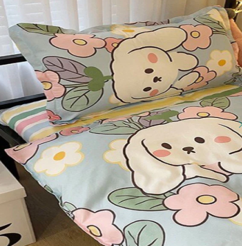 Bunny Loves Japanese Strawberries Bedding Set