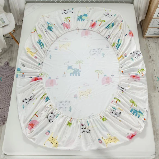 Baby Safari Cotton Fitted Bedsheet