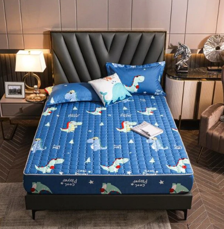 Cool Dino Outlined Fitted Bedsheet