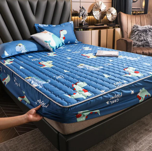 Cool Dino Outlined Fitted Bedsheet