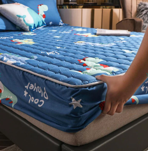 Cool Dino Outlined Fitted Bedsheet