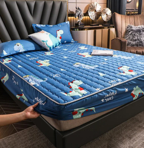 Cool Dino Outlined Fitted Bedsheet