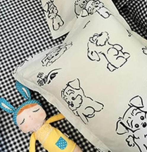 Cute Illustrated Dog Duck Bedding Set