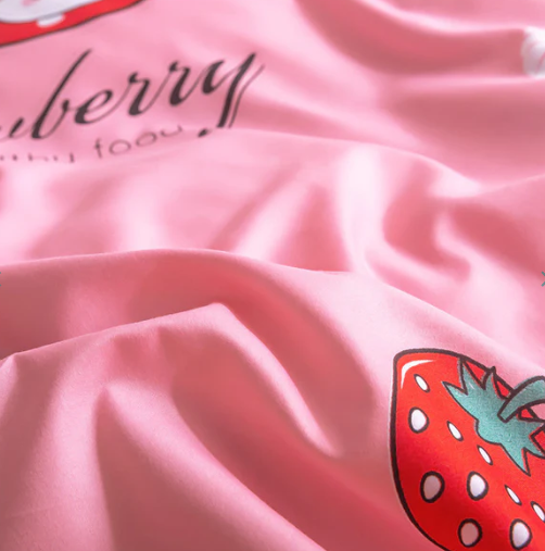 Strawberry Girl Pink Bedding Set