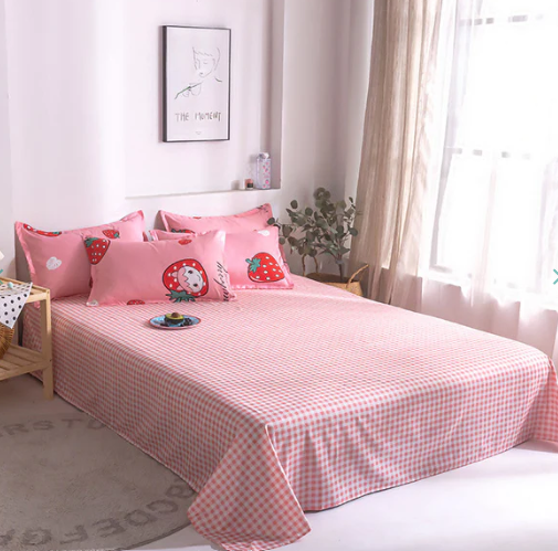 Strawberry Girl Pink Bedding Set