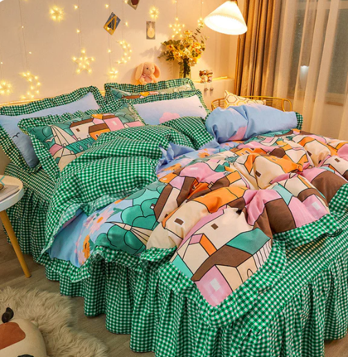 Mosaic Buildings Bedding Set