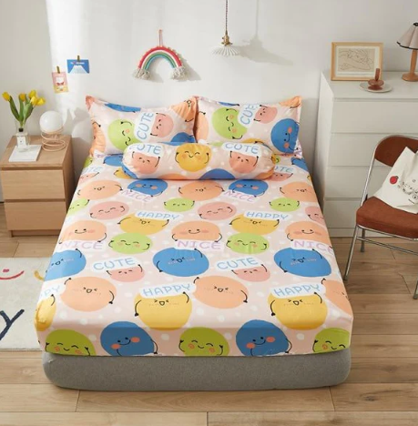 Million of Happy Emojis Fitted Bedsheet