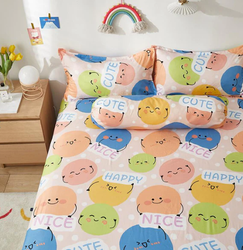 Million of Happy Emojis Fitted Bedsheet