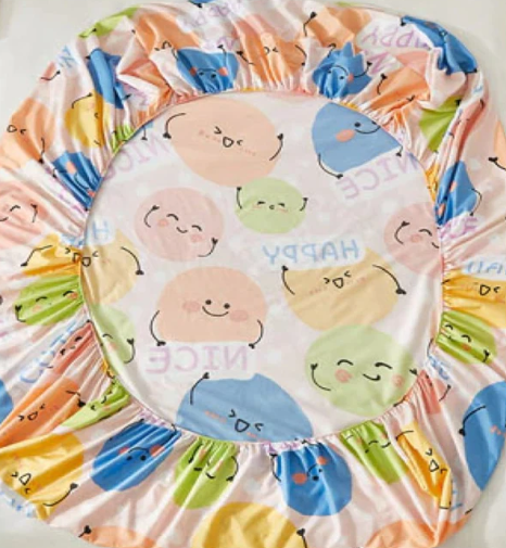 Million of Happy Emojis Fitted Bedsheet