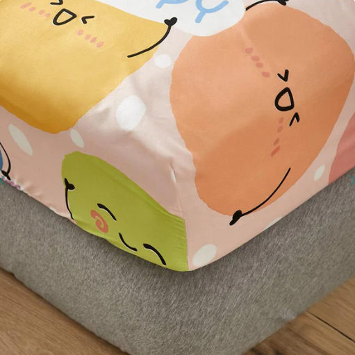 Million of Happy Emojis Fitted Bedsheet