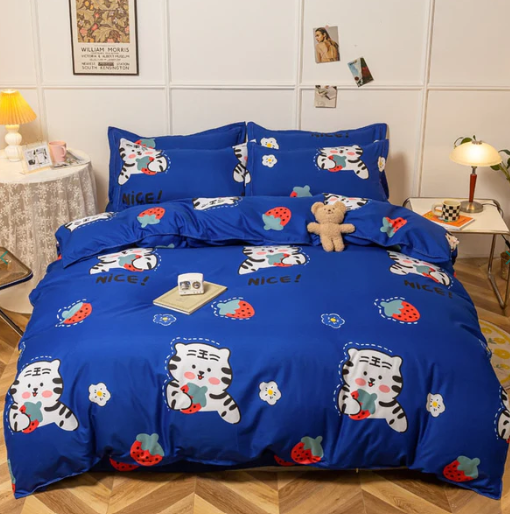 Cute Strawberry Animal Heart Bedding Set