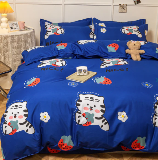 Cute Strawberry Animal Heart Bedding Set