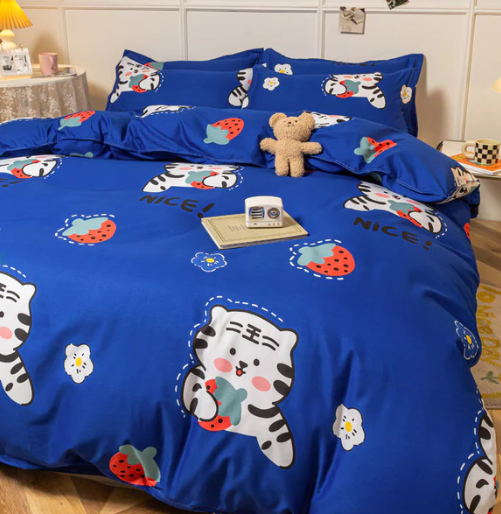 Cute Strawberry Animal Heart Bedding Set