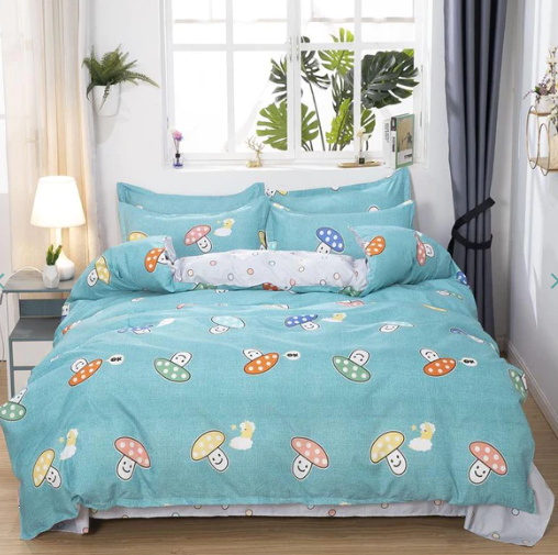 Kawaiies Cute Mushrooms Bedding Set