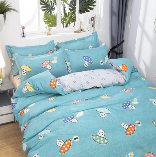 Kawaiies Cute Mushrooms Bedding Set