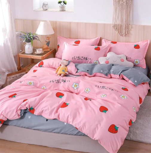 Japanese Strawberry Flavour Bedding Set