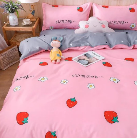 Japanese Strawberry Flavour Bedding Set