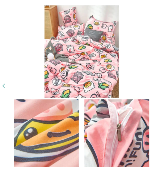 Cute Pink Pig Pattern Bedding Set