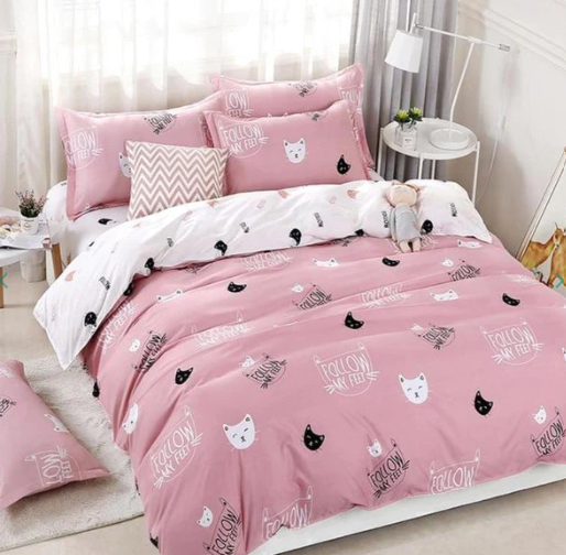 Cute Cat Print Bedding Set