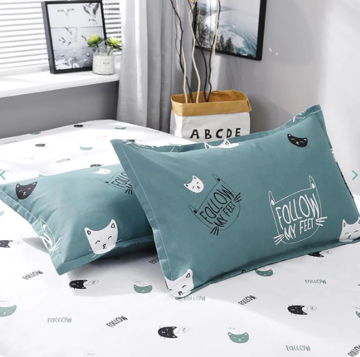 Cute Cat Print Bedding Set