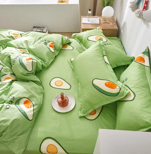 Kawaii Japanese Avocado Paradise Bedding Set