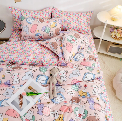 Kawaii Animal Bunny Tiger Star Bedding Sets