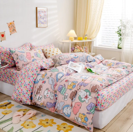 Kawaii Animal Bunny Tiger Star Bedding Sets