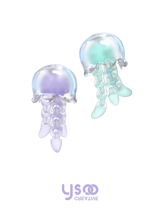 Swing Jellyfish Clear Pierced & Ear-Clip