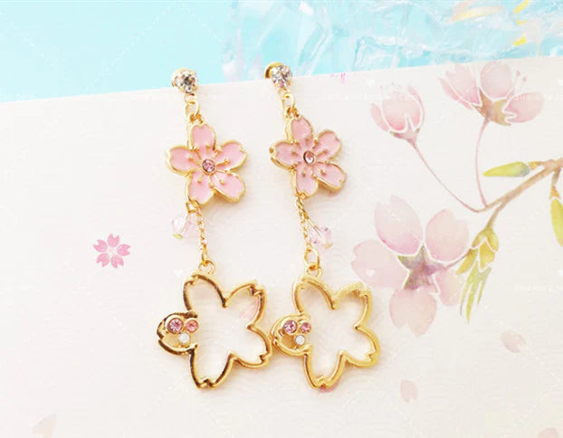 Fashion Sakura Earrings/Clips