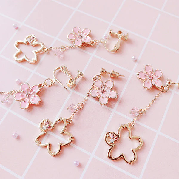 Fashion Sakura Earrings/Clips