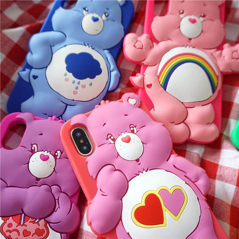 Kawaii Bear Phone Case for iPhone