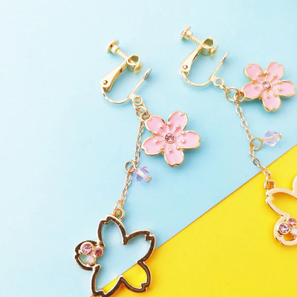 Fashion Sakura Earrings/Clips