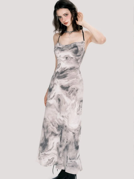 Tie-Dye Long Retro Faded One-Piece