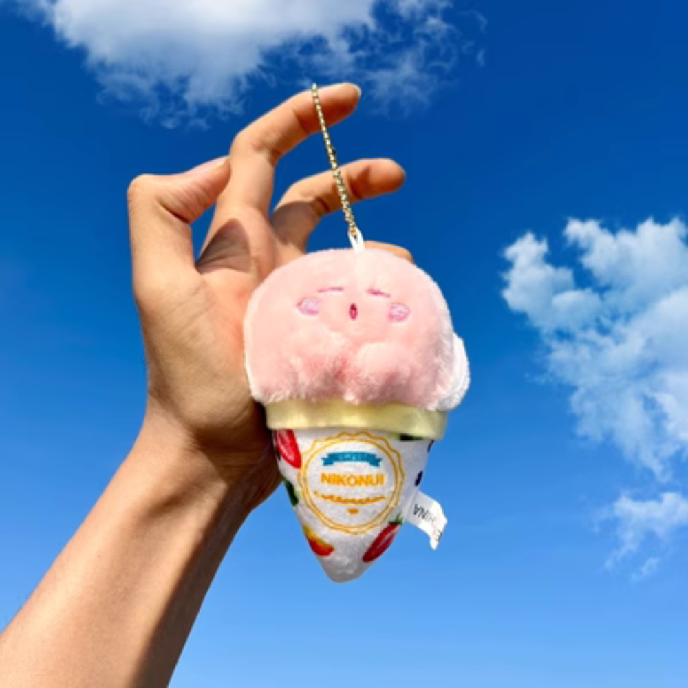 Kawaii Ice Cream Plush Pendant Keychain, Festive Small Gift, Ice Cream Bag Charm, Hanging Decoration #PN5004