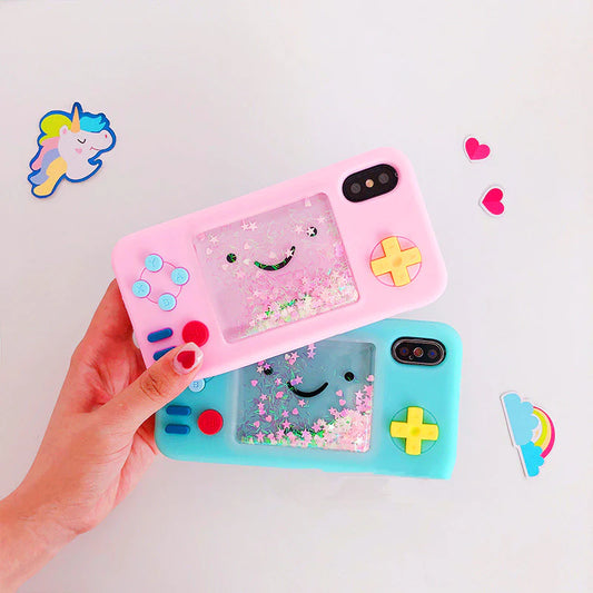 Kawaii Liquid Game Consoles Phone Case for iPhone