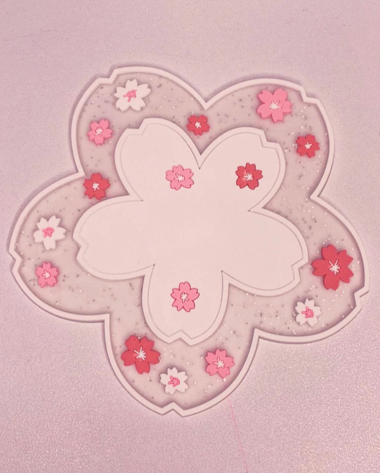 Kawaii Sakura Flowers Cup Mat