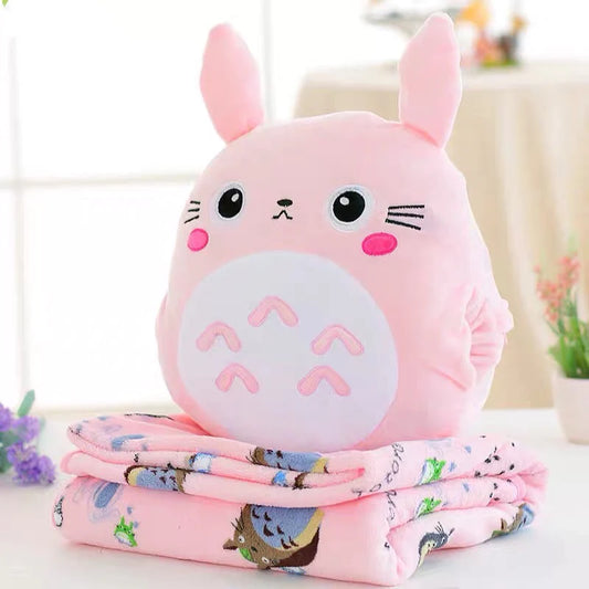 Cute Totoro Pillow And Blanket