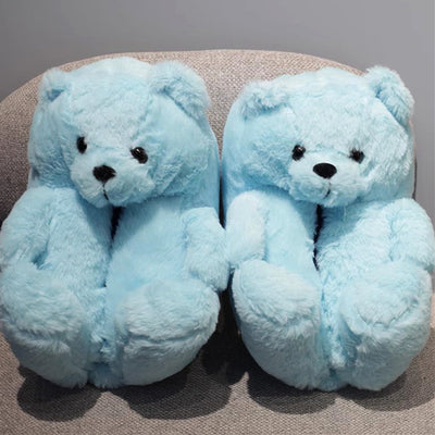 Kawaii Animal Winter Plush Slippers: Capybara, Water-Dwelling Otter, Teddy Bear, Cotton Slippers for Winter Home Shoes #PN5000