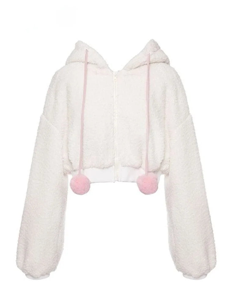 Bunny Hooded Top + Cute Bunny Mini Skirt - Heartzcore