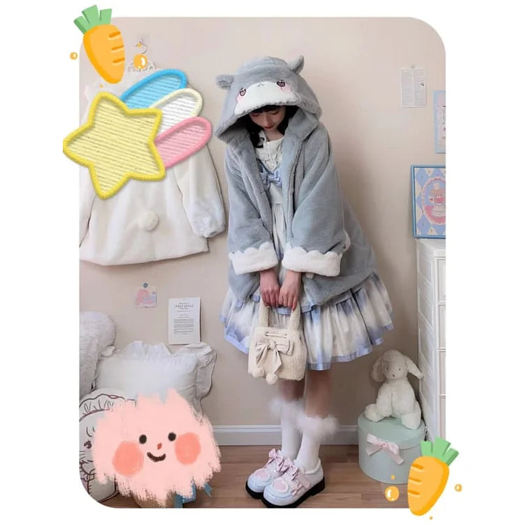 [Fully Payment Reservsation] Kawaii Sleepy Bear Cute Cat Winter Lolita Coat